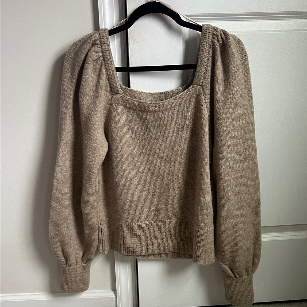Anthropologie Square Neck Sweater